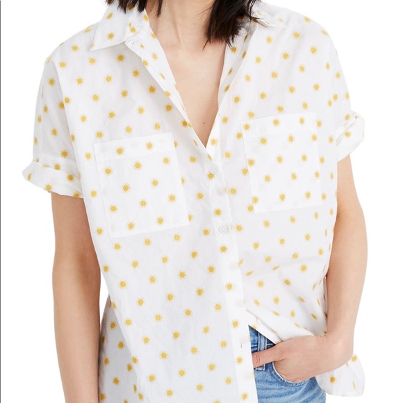 Madewell Tops - Madewell Sun Embroidered Courier Top